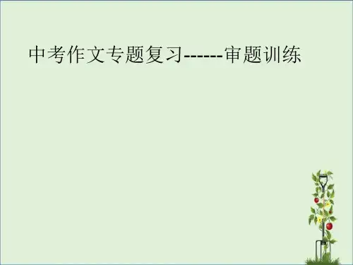 中考作文专题复习------审题训练