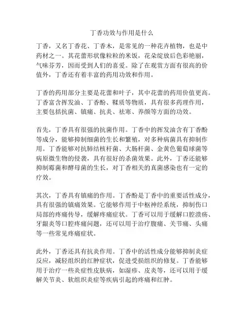 丁香功效与作用是什么