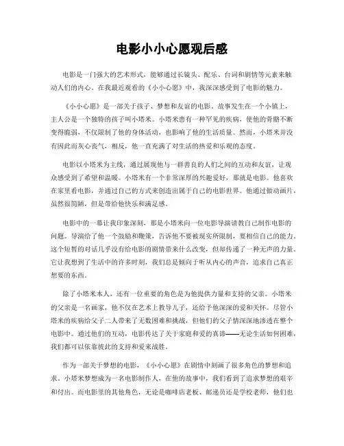电影小小心愿观后感