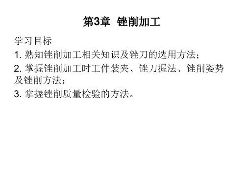 钳工实训指导教程课件第3章  锉削加工