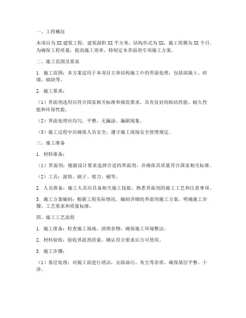 界面剂专项施工方案