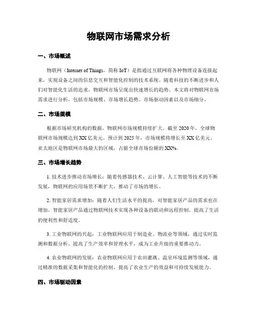 物联网市场需求分析