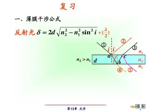 大学物理 等倾干涉迈克耳孙干涉-衍射分类