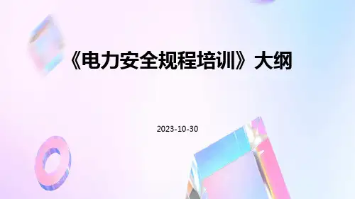 电力安全规程培训