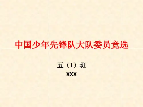 中国少年先锋队大队委员竞选ppt