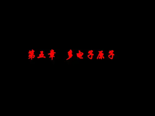 第五章多电子原子