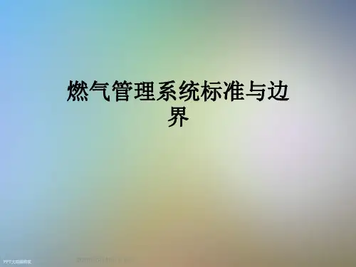 燃气管理系统标准与边界
