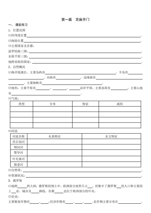 欧洲东部和北亚学案 