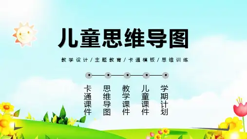 卡通风儿童思维导图教学课件PPT资料