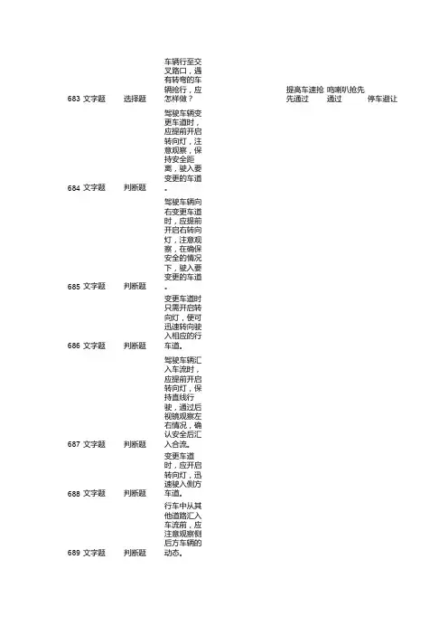 42013驾照科目一最新通过板(898题带插图)