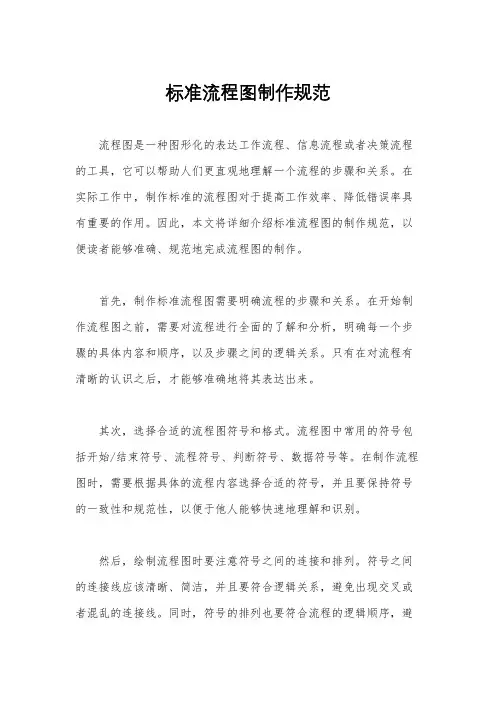 标准流程图制作规范