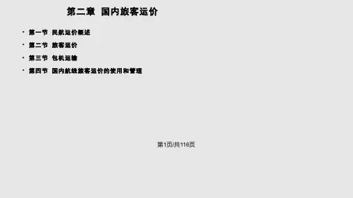 机场旅客服务——客票PPT课件