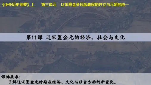 第11课_辽宋夏金元的经济、社会与文化【课件】
