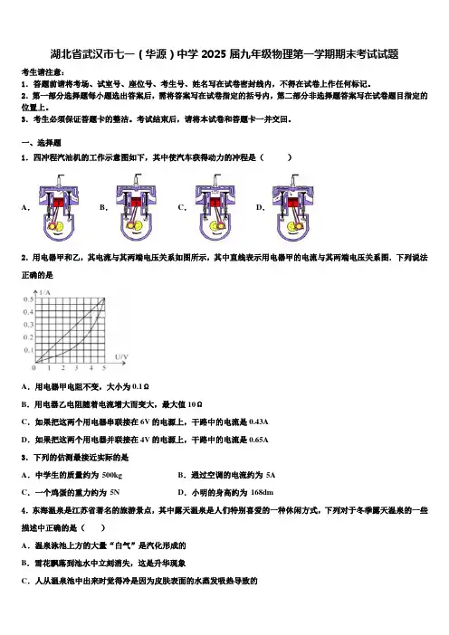 湖北省武汉市七一(华源)中学2025届九年级物理第一学期期末考试试题含解析