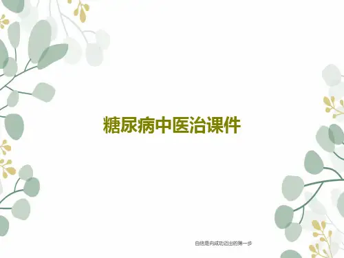 糖尿病中医治课件共29页