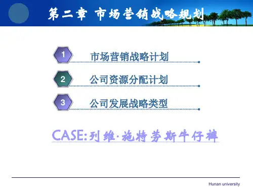 第二章-市场营销战略规划