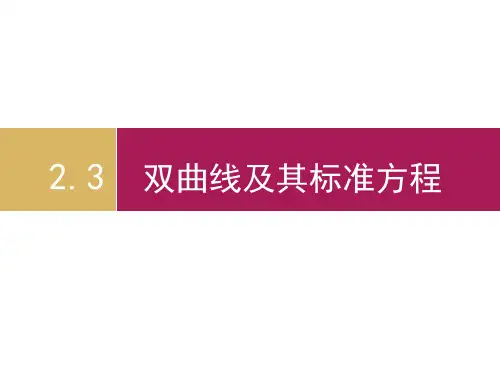 双曲线及其标准方程(共19张PPT)