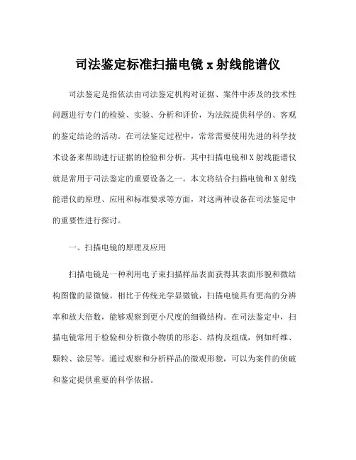 司法鉴定标准扫描电镜x射线能谱仪