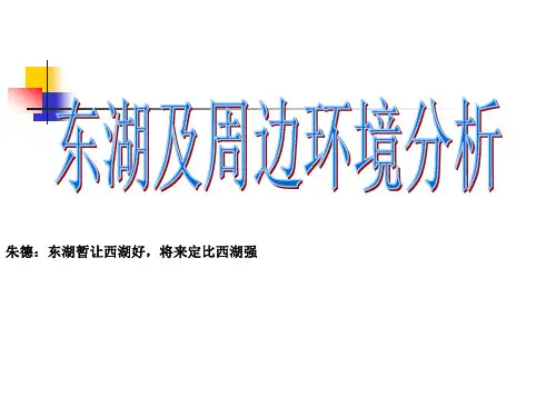 PPT武汉市东湖景观分析