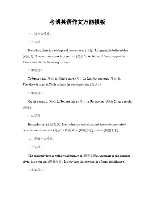 考博英语作文万能模板