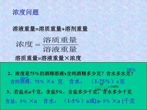 浓度问题精选教学PPT课件