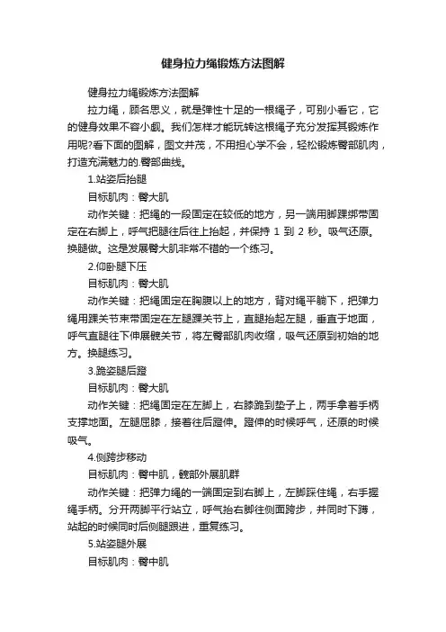 健身拉力绳锻炼方法图解