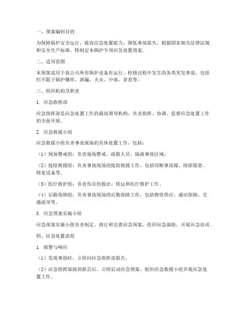 锅炉专项应急处置预案