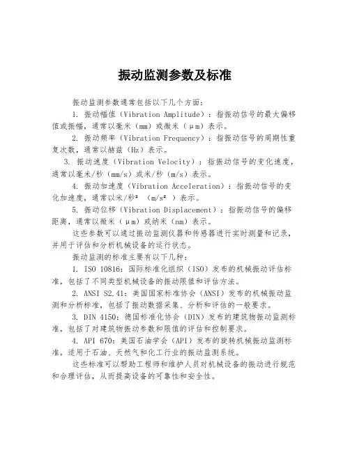 振动监测参数及标准
