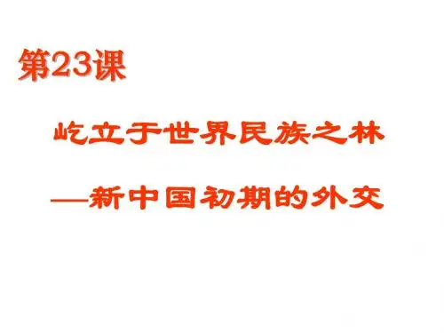 (新)人教版高中历史必修一第23课 新中国初期的外交(共28张PPT)