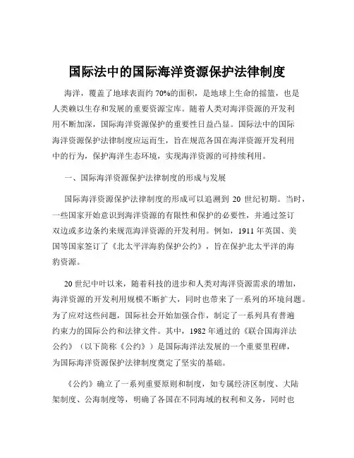 国际法中的国际海洋资源保护法律制度