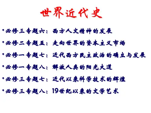 世界近代史通史复习课件综述