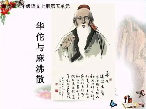 三年级语文上册第五单元华佗与麻沸散精选教学PPT课件3湘教版