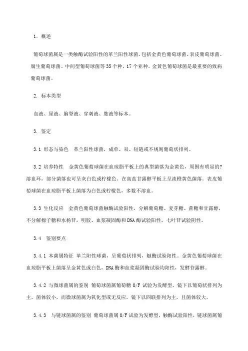 葡萄球菌属检验