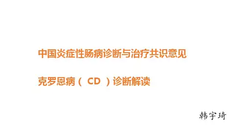 中国炎症性肠病诊断与治疗共识意见克罗恩病( CD )诊断解读
