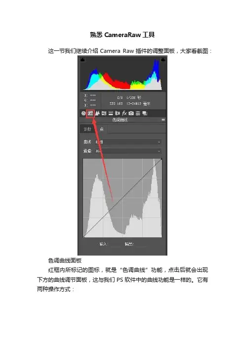 熟悉CameraRaw工具