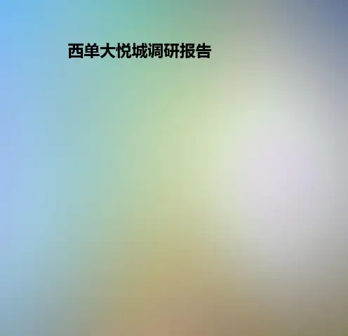 西单大悦城调研报告