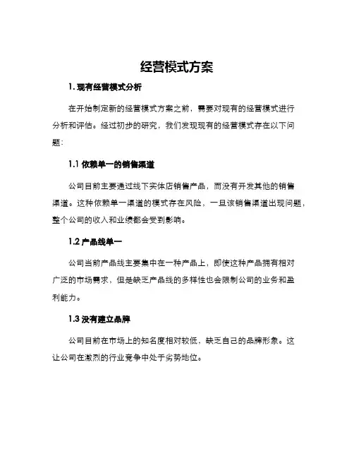 经营模式方案