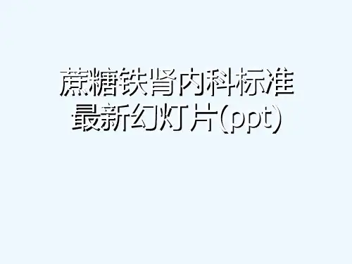 蔗糖铁肾内科标准最新幻灯片(ppt)