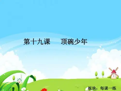 最新语文S版五年级语文下册19 顶碗少年_每课一练