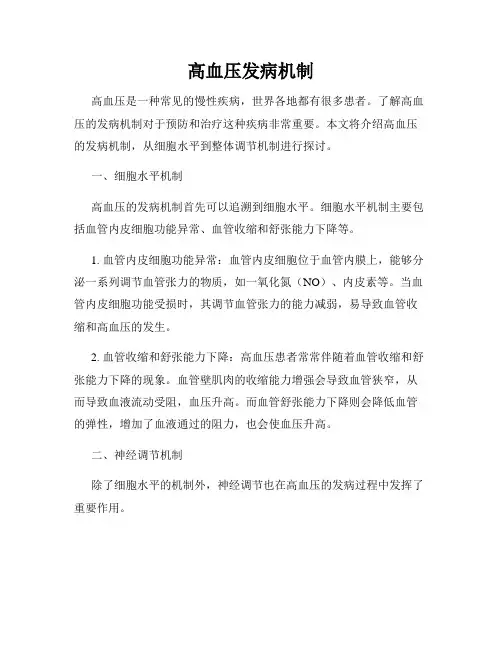 高血压发病机制