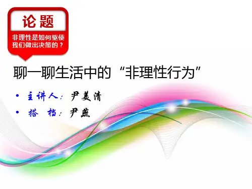 怪诞行为学的一个PPT