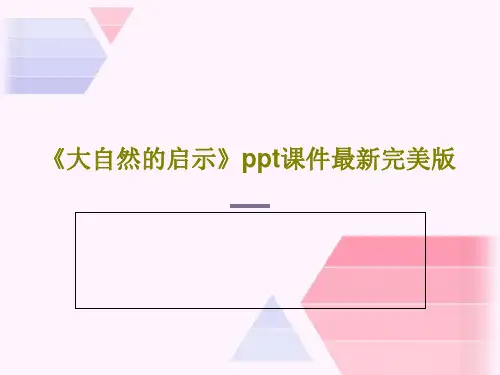 《大自然的启示》ppt课件最新完美版35页PPT