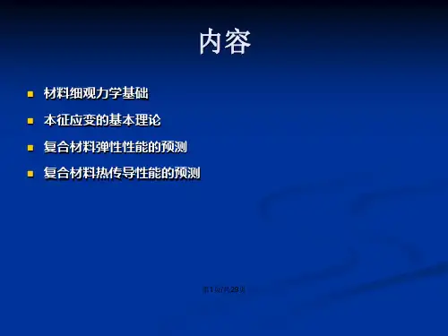细观力学的研究内容Eshel等效夹杂理论自洽理论