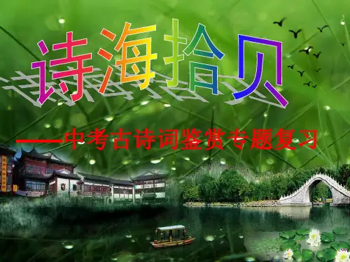 2020中考语文《古诗词鉴赏》ppt复习课件.ppt