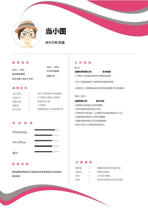技术文员简历模板
