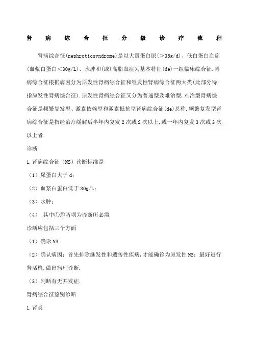 肾病综合征分级诊疗指南