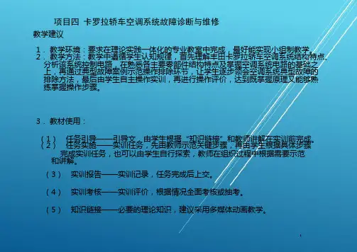 汽车空调项目四卡罗拉轿车空调系统故障诊断与维修(横板加背景)