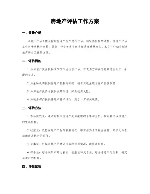 房地产评估工作方案