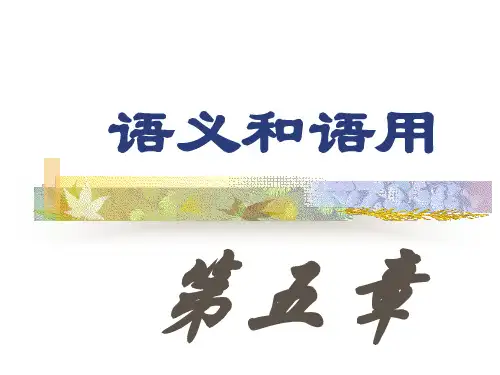 第五章-词义资料讲解