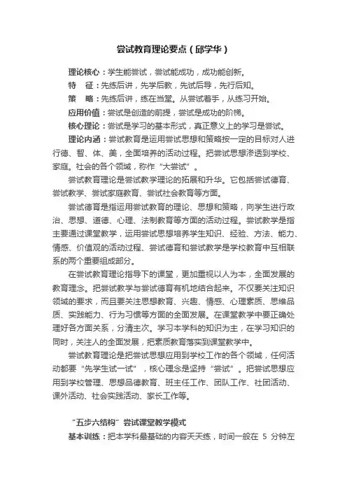 尝试教育理论要点（邱学华）